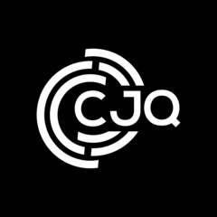 CJQ letter logo design on black background. CJQ creative initials letter logo concept. CJQ letter design.