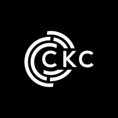CKC letter logo design on black background. CKC creative initials letter logo concept. CKC letter design.