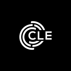 CLE letter logo design on black background. CLE creative initials letter logo concept. CLE letter design.