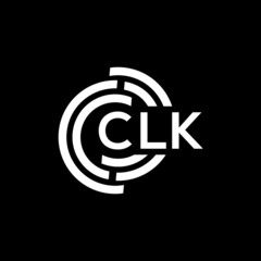 CLK letter logo design on black background. CLK creative initials letter logo concept. CLK letter design.