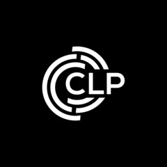 CLP letter logo design on black background. CLP creative initials letter logo concept. CLP letter design.