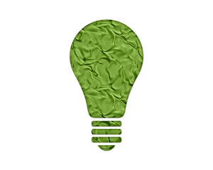 Bulb Light Idea Creativity Green Crispy Icon Logo Symbol illustration
