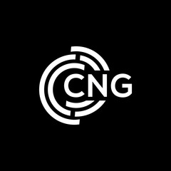 CNG letter logo design on black background. CNG creative initials letter logo concept. CNG letter design.