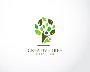 People Tree Vector Logo Template