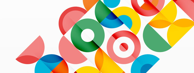 Colorful circle abstract background. Template for wallpaper, banner, presentation, background