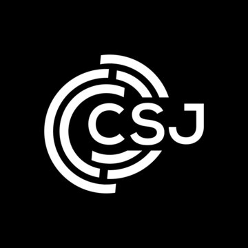 CSJ letter logo design on black background. CSJ creative initials letter logo concept. CSJ letter design.