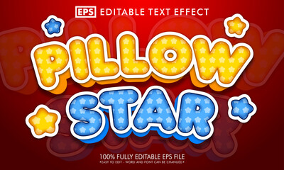 Cute cartoon 3d editable text effect