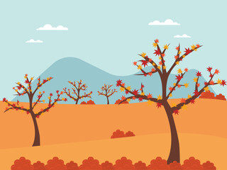 Naklejka na ściany i meble Autumn vector illustration