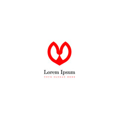 Heart logo. Heart icon. Love, Medical, Health, Care, Charitable logo. Heart symbol, vector, shape.
