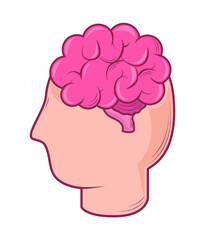 profile head and brain