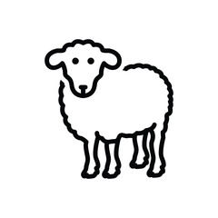 Black line icon for sheep
