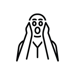 Black line icon for wow