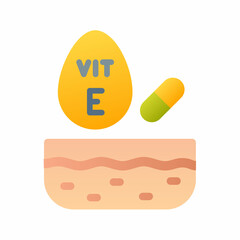 nourish skin health vitamin dermatology care single isolated icon with smooth style