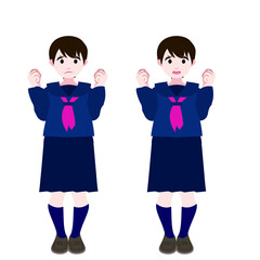 グッとするセーラー服の女学生