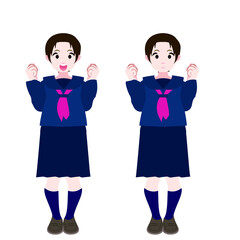 グッとするセーラー服の女学生