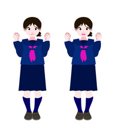 グッとするセーラー服の女学生