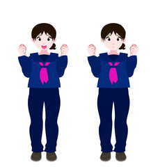 グッとするセーラー服の女学生