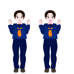 Fototapeta premium グッとするセーラー服の女学生