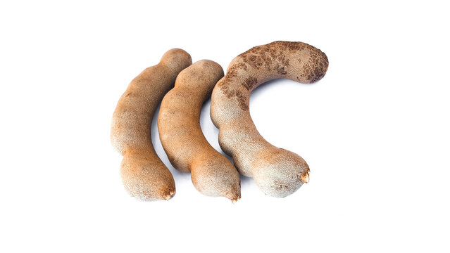 Isolated ripe sweet tamarind on white background