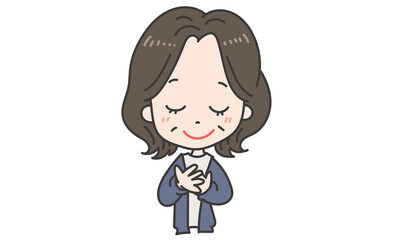 安心する女性