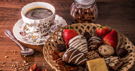 cafe copa alimento chocolate fresa 