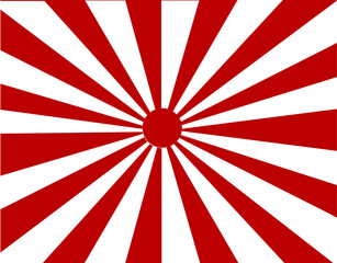 Japanese imperial sunset flag. Japanese imperial navy flag. Japan sun rise background.