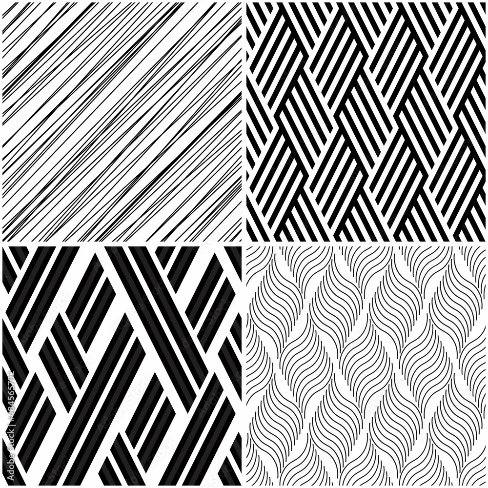 Poster 4 different vector patterns in the same package(eps). one pattern is paid and 3 are free (white divi