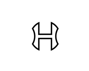 Obraz premium h letter logo