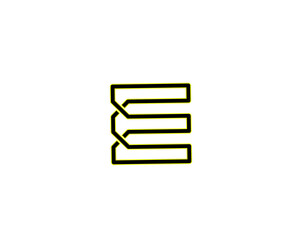 e initial letter logo