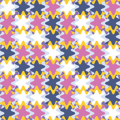 Fototapeta na wymiar A seamless pattern on a square background is a patchwork mat made of different colored spots