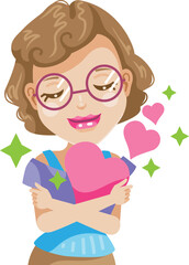 woman with good hands hugging herself