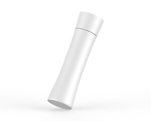 Plastic bottle set with cap for liquid soap , gel, lotion, cream, shampoo, bath foam and other cosmetics, 3d render illustration