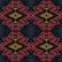 Tile seamless pattern design. With colourful motifs background.