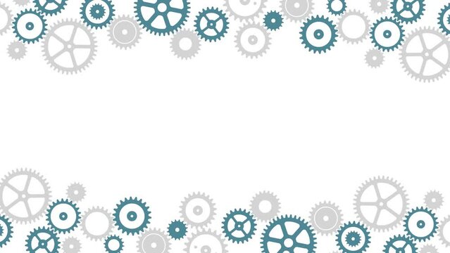 Animation of rotating gears wheels ( 4K )