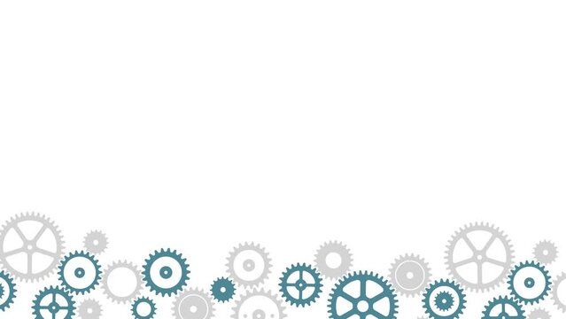 Animation of rotating gears wheels ( 4K )