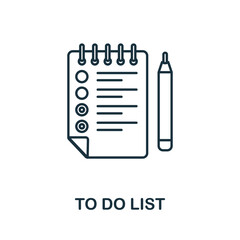 To Do List icon. Line element from project development collection. Linear To Do List icon sign for web design, infographics and more.