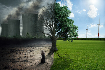 Umweltverschmutzung - Klimawandel - Zukunftsangst
