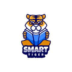 Illustration vector graphic of Smart Tiger, good for logo design