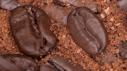 coffee beans and chocolate