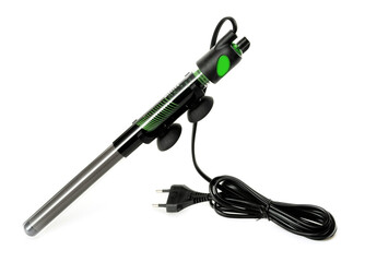Electric, automatic, Aquarium heating system for temperature control on a white background