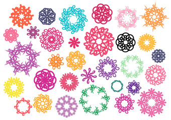 花輪　flower pattern 模様