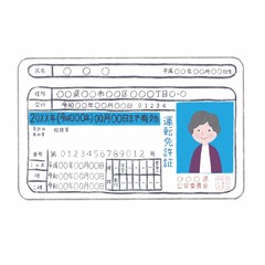 令和版免許書_ブルー_年配の女性