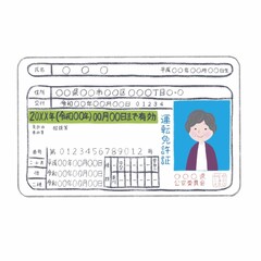 令和版免許書_初心者_グリーン_年配の女性