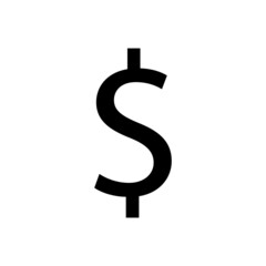 dollar sign on white background