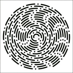 black and white labyrinth white background 