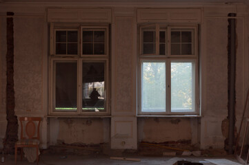 Old haunted abandoned mansion in Poland