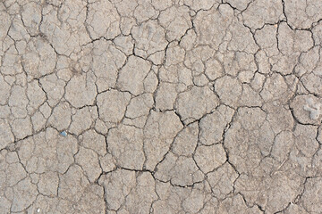 surface texture of cracked earth soil during drought