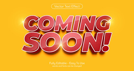 Creative 3d coming soon editable style effect template - obrazy, fototapety, plakaty