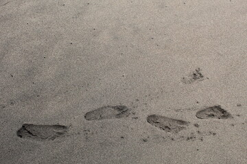 footprints in sand