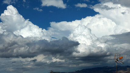 Thunder clouds building in southern Andalusia